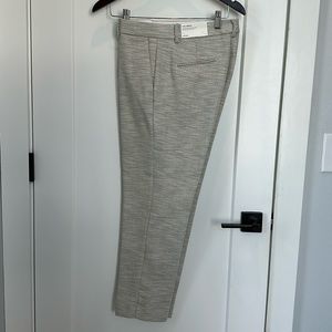 NWT Ann Taylor White & Gray Tweed Mid-Rise Ankle Pants - Medium 8